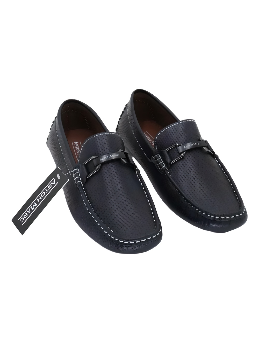 Aston Marc Mens Charter Navy Bit Loafer Driving Shoes Size 8.5M
